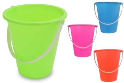 Round Neon Colour Bucket 12.5cm ( Assorted Colours )