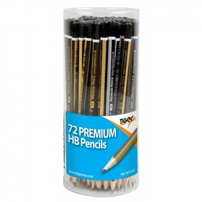 Tiger HB Pencils In A Tub Assorted x 72 Pack