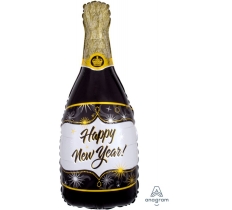 Super Shape Balloon Champagne New Year 36 X 91cm