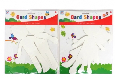 Assorted Boy / Girl Die-Cut Card Shapes 15 Pack