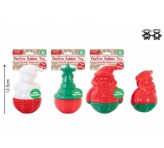 Smart Choice Christmas Squeaky Rubber Dog Toy ( Assorted )