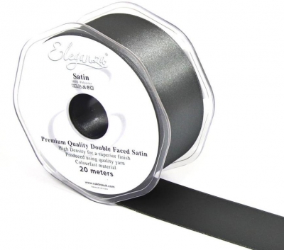 Eleganza Double Faced Satin 38mm X 20M Graphite No.91