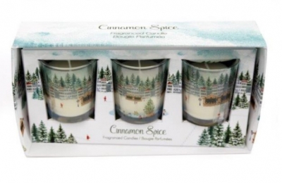 Set of 3 Christmas Market Candles