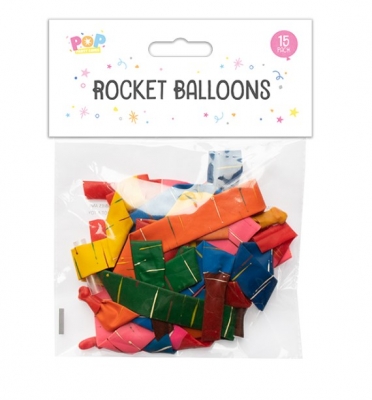 Rocket Balloons - 15 Pack