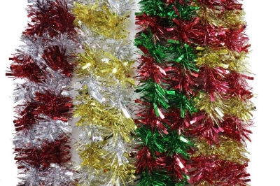 Tinsel Mixed Cut Striped 2M