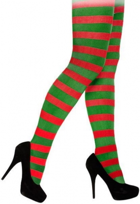 Christmas Adult Red & Green Tights