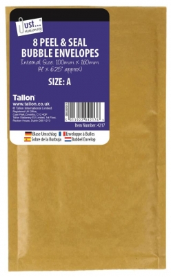 Tallon 8 Bubble Envelopes Size A 160 X 100