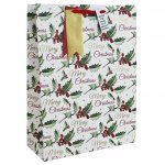 Christmas Holly Script X-Large Bag(330mm x 455mm x 100mm)