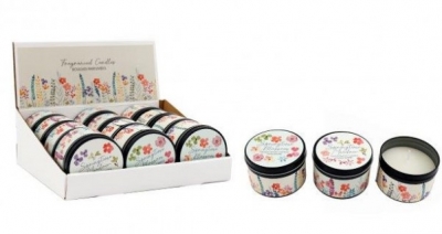 Meadow Floral Tin Candle