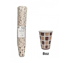 50Pc 8oz Hot/Cold Paper Cups