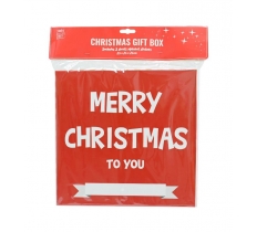 Xmas Gift Box Square 25X25Cm