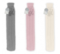 Cable Knitted Hot Water Bottle 2L