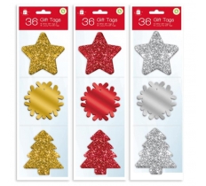 Glitter & Foil Tags 36 Pack