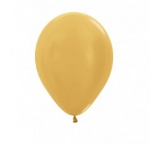 Sempertex 5" Metallic Gold Latex Balloons 50 Pack