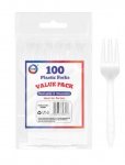 100pc Reusable Plastic Forks