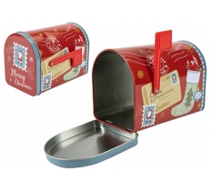 Christmas Tin Post Box 15.5cm