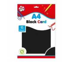 A4 15 Sheets Black Card