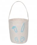 Easter Cotton Bucket With Blue Bunny