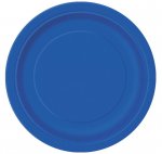 Royal Blue Solid Round 9" Dinner Plates 8 Pack