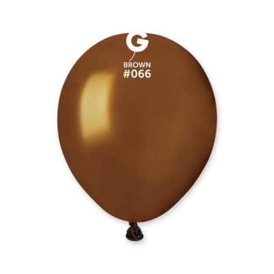 Gemar 5" Pack 50 Latex Balloons Metallic Brown #066