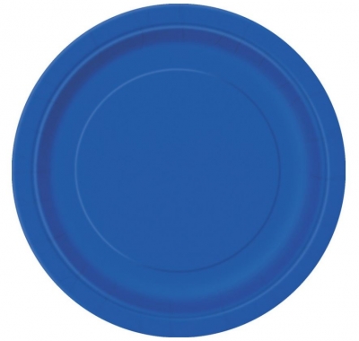 Royal Blue Solid Round 9" Dinner Plates 8 Pack