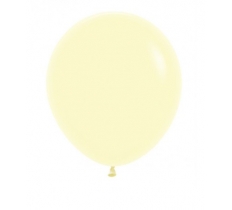 Sempertex 18" Pastel Matte Yellow Latex Balloons 25Pack