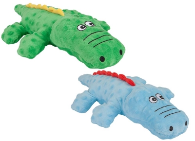 Plush Crocodile With Squeaker ( Assorted Colours )