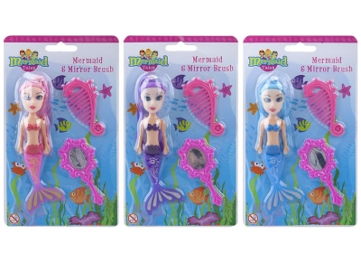 Mermaid Doll With Brush And Mirror