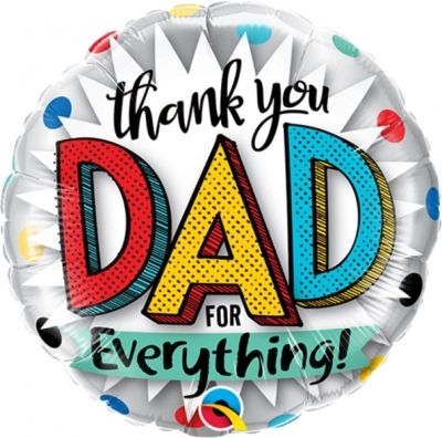 Qualatex 09" Round Thank You Dad For Everything!