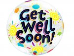 22" Get Well Soon Sunny Day Bubble Balloon