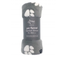 Paw Prints Pet Design Super Soft Flannel Blanket Throws