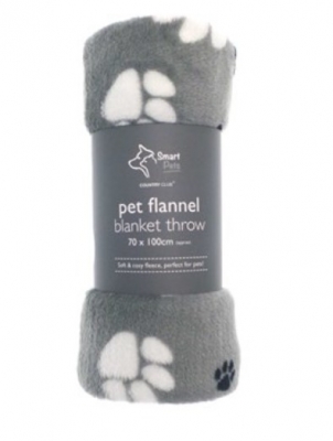 Paw Prints Pet Design Super Soft Flannel Blanket Throws