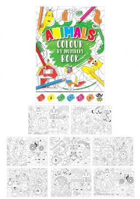 Animal 10.5cm Colour By Numbers Book X 48 ( 10p Each )