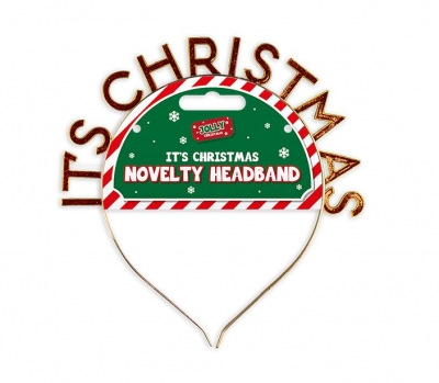 Novelty It's Christmas Metal Headband