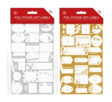 Christmas Foiled Gift Labels 100 Pack