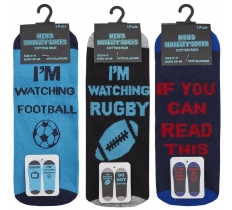 Mens Slogan Design Socks 1 Pair