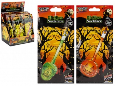 Halloween Character Glow Pendant 6" 3 Assorted