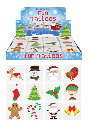 Christmas Mini 4cm Tattoos X 48 13p Each ( Sale By Pack )