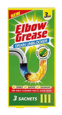 Elbow Grease Drain Unblocker Sachets 3 Pack