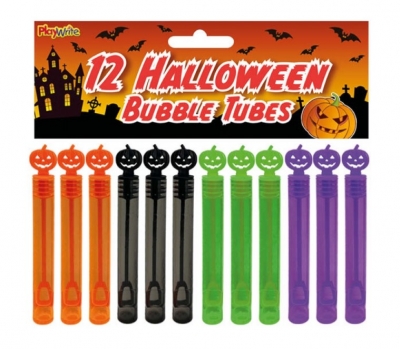 Pumpkin Bubble Tubes 12 Pack