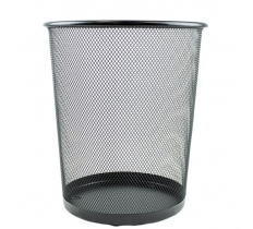 Black Metal Waste Paper Bin