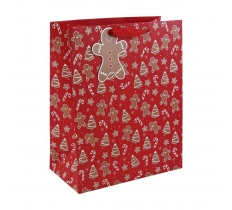 Christmas Gingerbread Man Large Bag