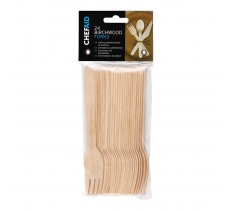 Chef Aid Fork Wooden Cutlery FSC Pack Of 24