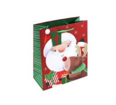 Cute Santa Reindeer Medium Gift Bag