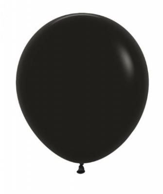 Sempertex 18" Black Latex Balloons 25Pack