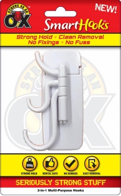 Seriously Strong 3 In 1 Removable Hanging Hooks