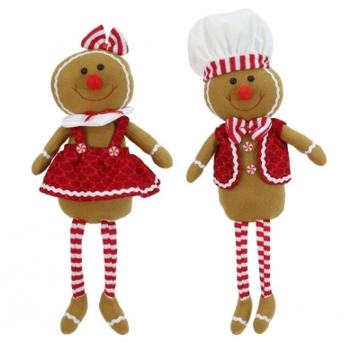 Shelf Sitting Gingerbread Man 30Cm