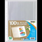 Tiger A4 Punched Poly Pockets 45 Micron Clear 50 Pack