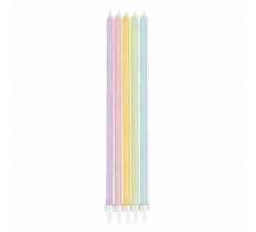 Pastel Skinny Candles 16cm 10pack