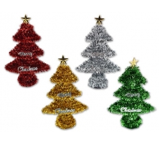 Christmas 8" Tinsel 3D Christmas Tree Tabletop